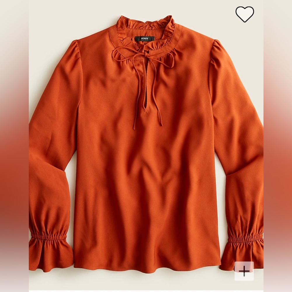 J. Crew Gathered Ruffle Drapey Top